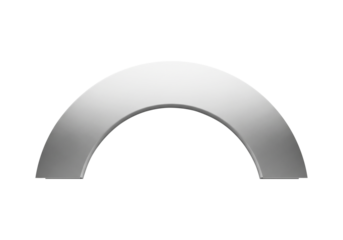 Sleek Minimalist Arch A Modern Oval Signage Lightbox Slim Profile Template on White - Architectural Design Element and Blank Space Mockup