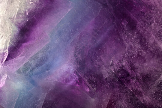 violet and blue fluorite stone texture macro
