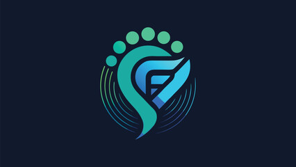 Foot logo design available for purchase, featuring a stylized foot graphic in a modern aesthetic..eps