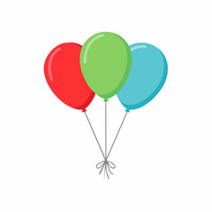 Flat Design Balloon Bouquet Icon