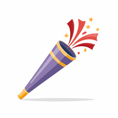 Flat Design New Year Horn / Blower Icon