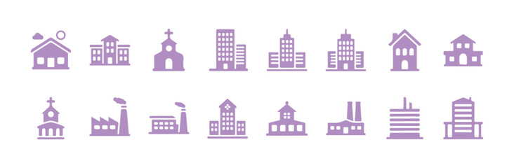 Home and building icon collection

