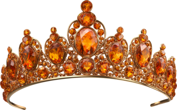 Amber tiara gold gemstone ornate luxury royal crown jewelry - Powered by Adobe