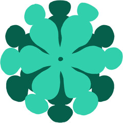 Korean Floral Motif &ndash; Traditional Green Pattern Design