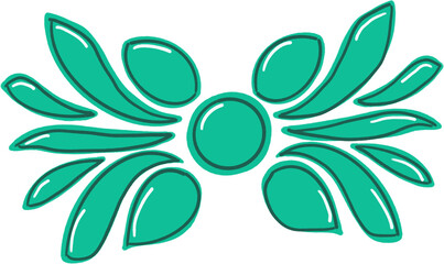 Korean Lotus Pattern &ndash; Minimal Floral Ornament Vector