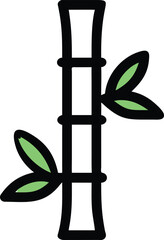 Vector icon of a bamboo tree.