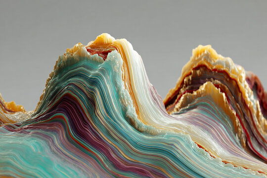 abstract texture of layered colorful organic shapes with a liquid effect