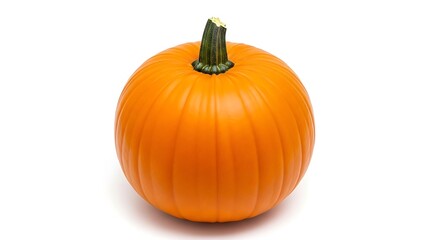 Obraz premium Vibrant Orange Pumpkin Isolated on White Background.