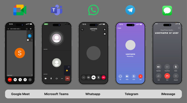 Video Call UI Pack &ndash; Google Meet, Teams, WhatsApp, Telegram & iMessage
High-Quality Call Screens for Mockups, Thumbnails & Social Media Content