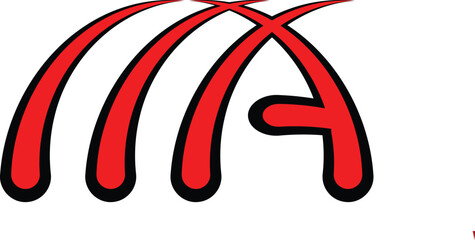 Red 3D render illustration of a sign symbol icon made of many spheres on a white background for business concept design