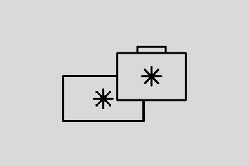 Isolated  bag illustration in line style design. Vector illustration.
