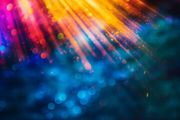 AI. Colorful light beams background