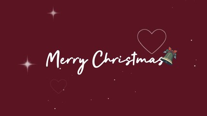 Animated Merry Christmas Greeting Card Video Background Loop