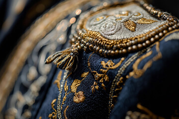 AI. Close-up view on bullfighter wearing traditional suit