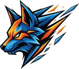 wolf head vector