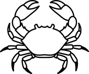 crab on white background