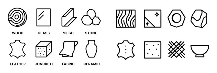 Naklejka premium Modern Material Icons