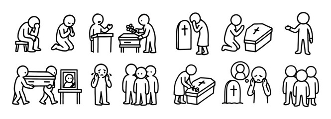 Funeral Ceremony Icons
