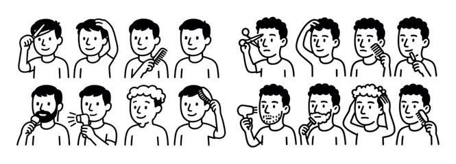 Men's Hairstyle Doodles