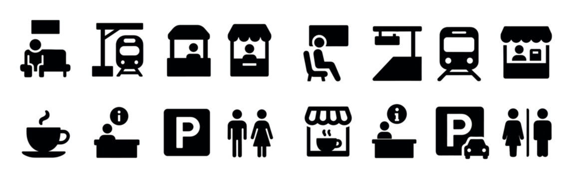 Railway Station Icons