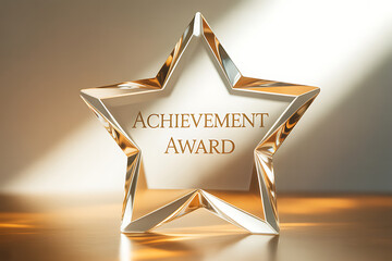 Celebrate success with a star achievement award, perfect for corporate recognition and employee appreciation, inspire excellence and motivation in the workplace