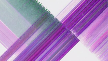 Abstract, diagonal color bands intersect, creating visual texture and depth