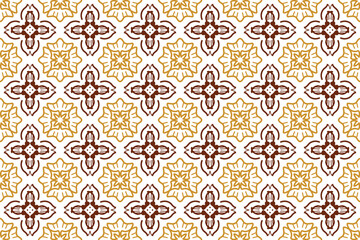 Seamless vintage damask floral pattern background decoration design textile