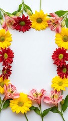 Obraz premium Floral frame with copy space