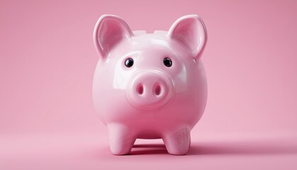Piggy Bank In Vibrant Pink Color - This Money Box, Shaped Like A Pig, Comes In A Bright Pink Hue For A Fun And Playful Savings Experience.
