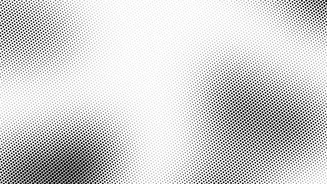 Abstract black and white gradient wave cartoon comic background animation with halftone dot texture - Powered by Adobe