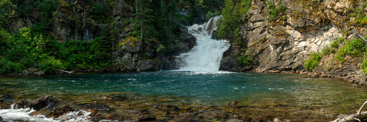 Blue Pool Below Gros Ventre Falls In Glacier © kellyvandellen