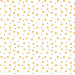 Warm confetti dots seamless pattern for modern packaging and soft branding backgrounds