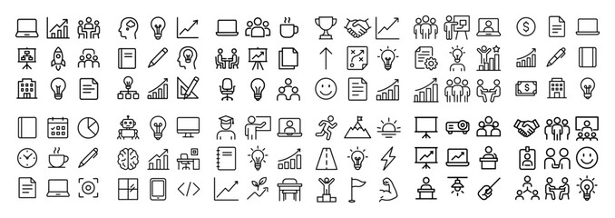 Business and productivity icons collection