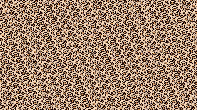Seamless leopard animal skin pattern vector background