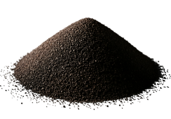 Dark granular material in a heap, fine texture for abstract use