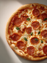 Classic Pepperoni Pizza with Melted Cheese