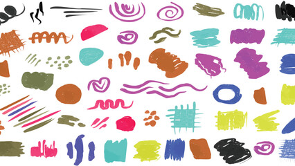 Doodle lines Arrows circles and curves vectorhand drawn design elements 