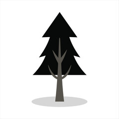 Simple Tree Silhouette Vector Art