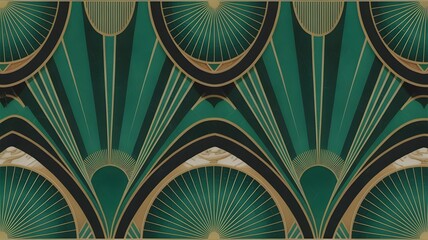 Vintage green sunburst pattern illustration with retro grunge texture for wallpaper design backdrop