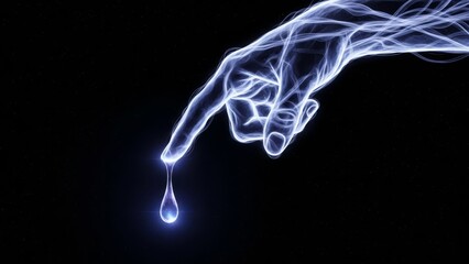 Fototapeta premium Fantastic Frontiers : human body in the dark blue