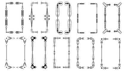 Set Black Simple Line Collection Different Doodle Brackets, Parentheses, Braces Elements Vector Design Style Sketch Isolated Illustration For Banner