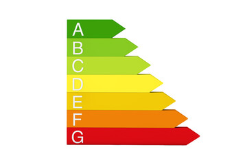 Energy Efficiency Rating Scale A to G on transparent background
