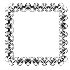 Vintage decorative vector frame in Gothic style - elegant black vector frame on white background, SVG