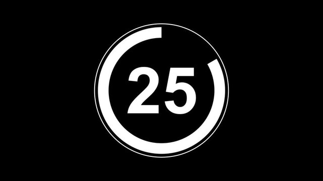 modern circular countdown timer graphic for promotional materials. Circle countdown timer 30 seconds animation from 30 to 0 seconds, countdown or special offers on promotional materials.