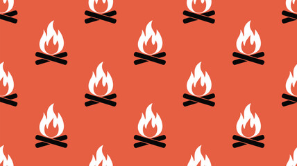 Warm up your designs with this seamless campfire pattern, perfect for camping themes, outdoor adventures, and cozy rustic backgrounds and textile prints