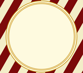Obraz premium Fondo circular decorativo con patrón de rayas diagonales rojas y beige estilo retro