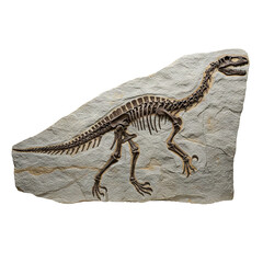 dinosaur skeleton fossil isolated on transparent background PNG Generative AI