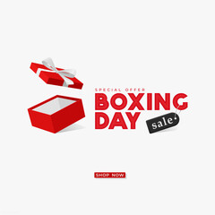 Boxing day 3d vector text effect for sale compositions. perfect poster for your creative business.