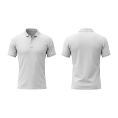 Blank polo T shirt for men template mockup on transparent background PNG Generative AI