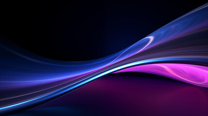 Neon Wave Abstract Background  Blue & Purple Fluid Motion